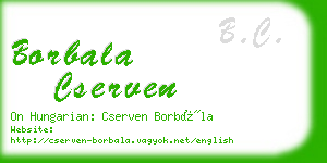 borbala cserven business card